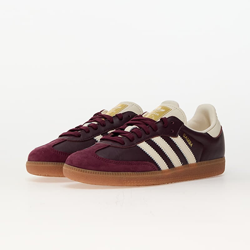 adidas Samba OG Maroon Gold Metallic (Women's)