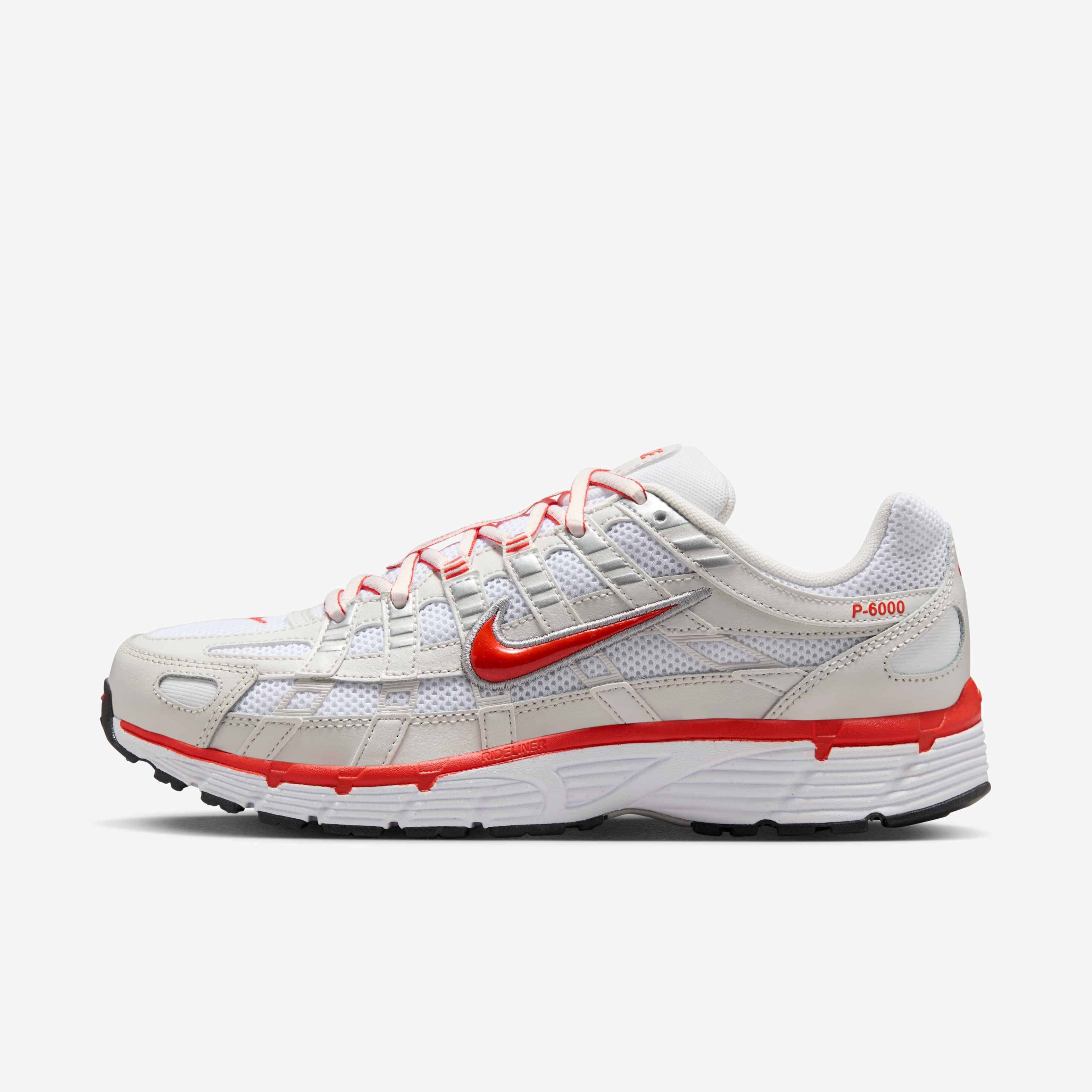 Nike P-6000 White Platinum Tint Black Picante Red (Women's)