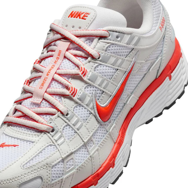 Nike P-6000 White Platinum Tint Black Picante Red (Women's)