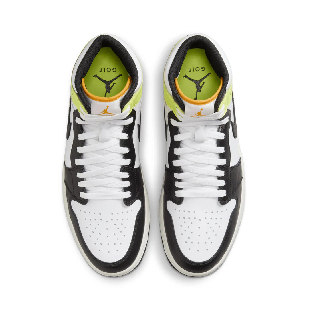 Jordan 1 Retro High G White University Gold Volt Black