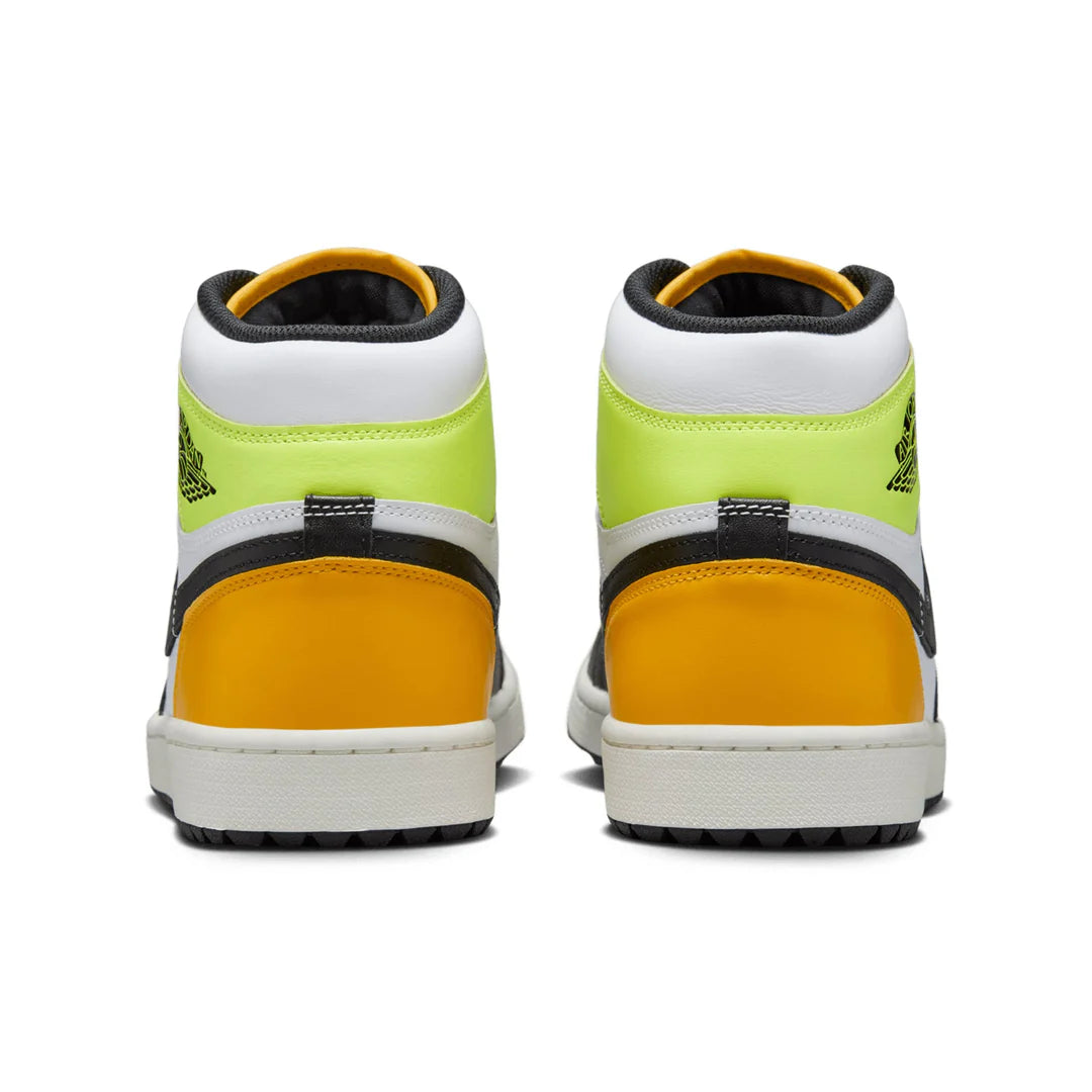 Jordan 1 Retro High G White University Gold Volt Black