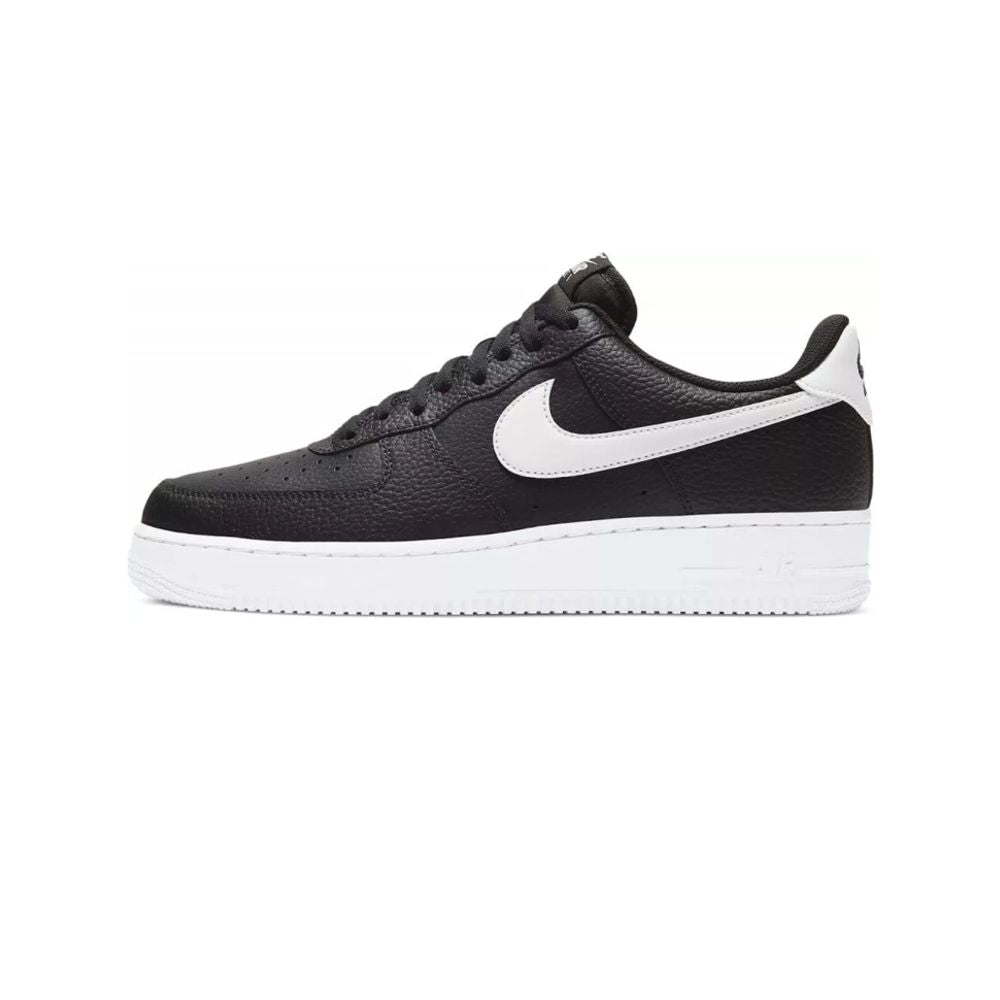 Nike Air Force 1 Low '07 Black White Pebbled Leather