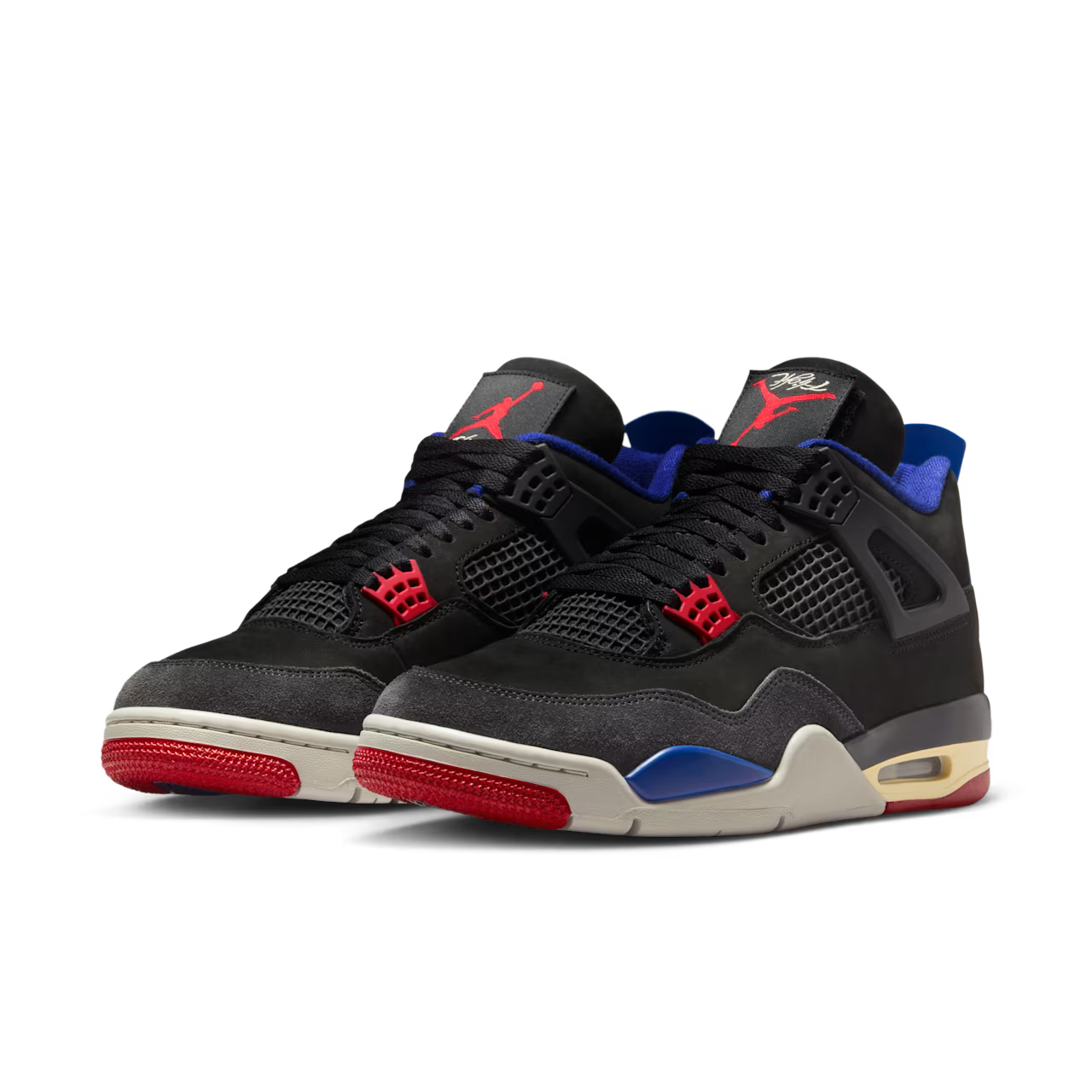 Air Jordan 4 Rare Air Black/Fire Red/Deep Royal Blue/Dark Smoke Grey/Tech Grey