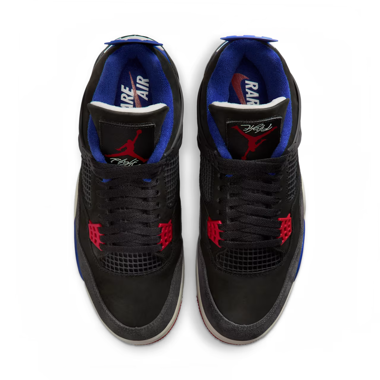 Air Jordan 4 Rare Air Black/Fire Red/Deep Royal Blue/Dark Smoke Grey/Tech Grey