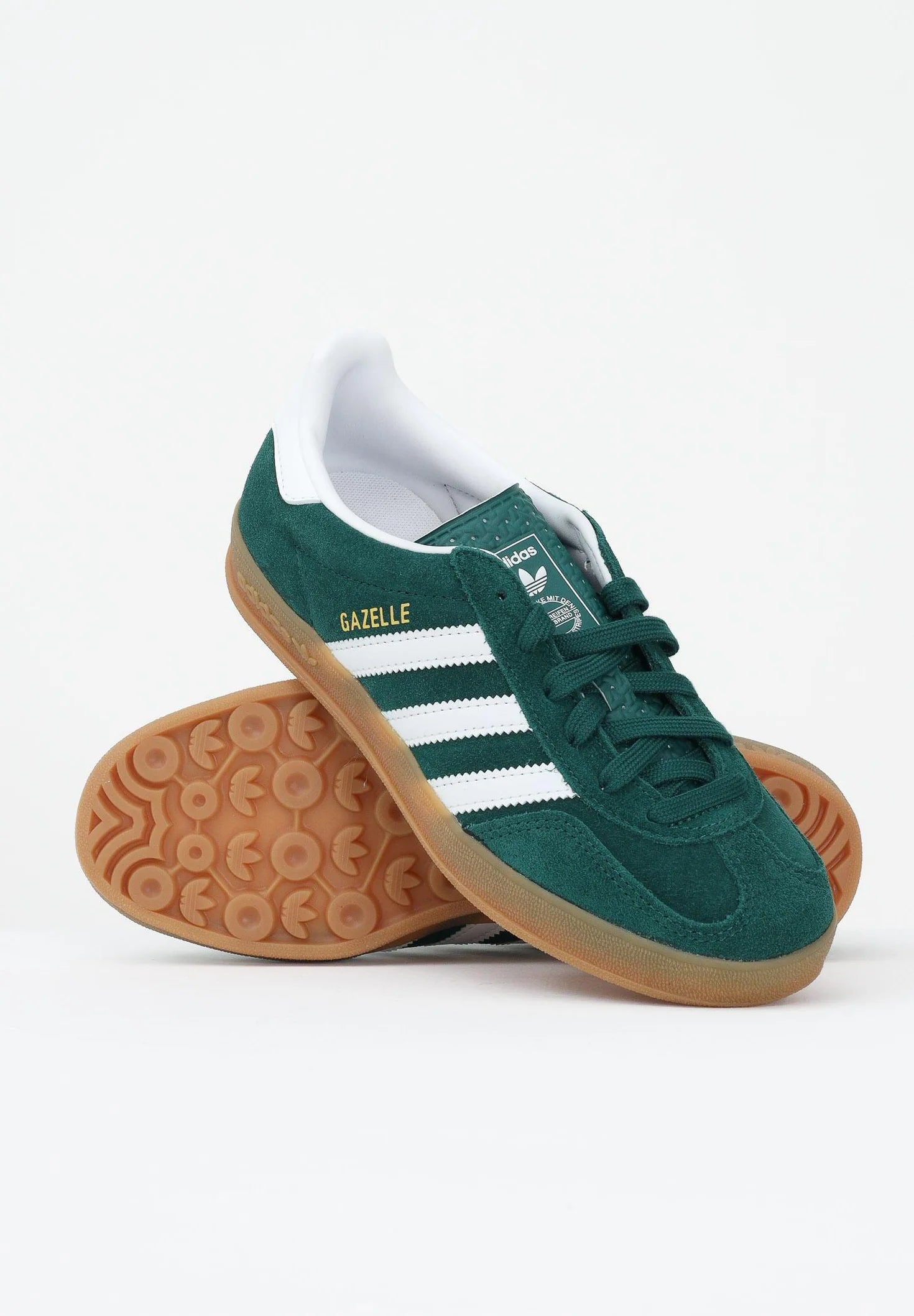 adidas Gazelle Indoor J "Collegiate Green Gum"