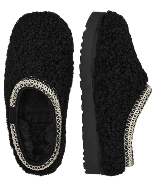 UGG Tasman Maxi Curly Slipper Black (Women's)