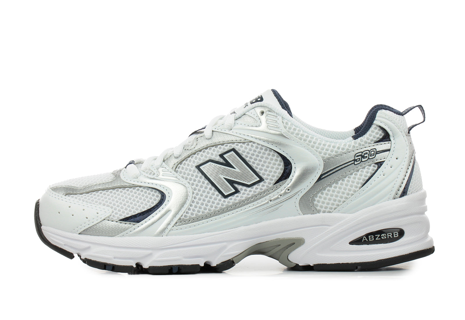 New Balance 530 White Silver Navy