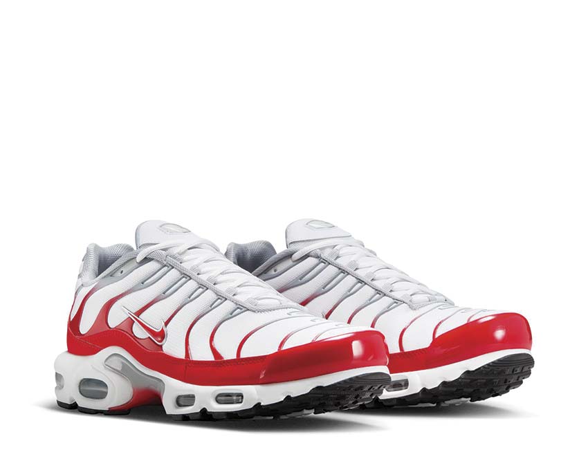 Nike Air Max Plus White University Red Wolf Grey