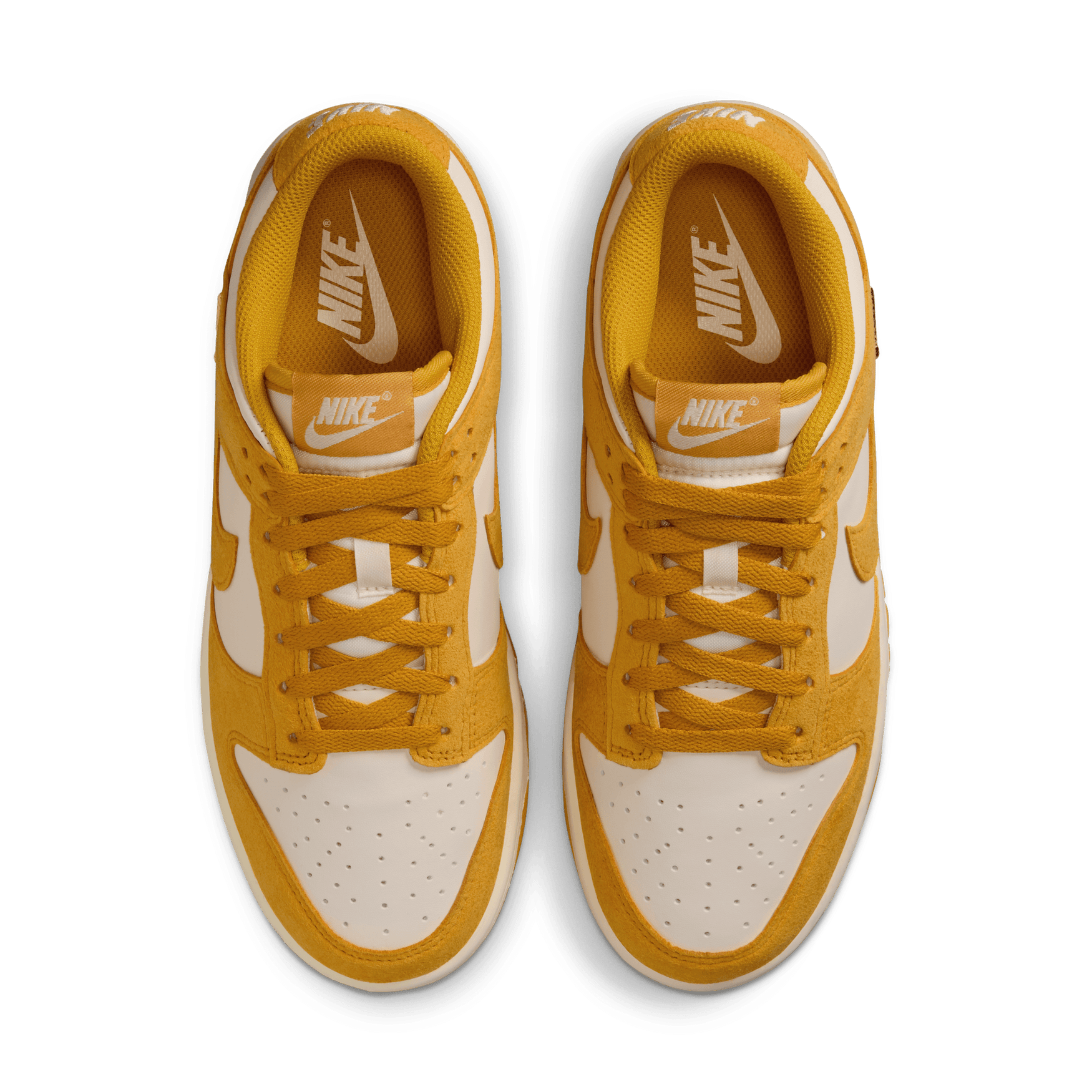 Nike Dunk Low Dark Sulfur Gold Mini Swoosh (Women's)