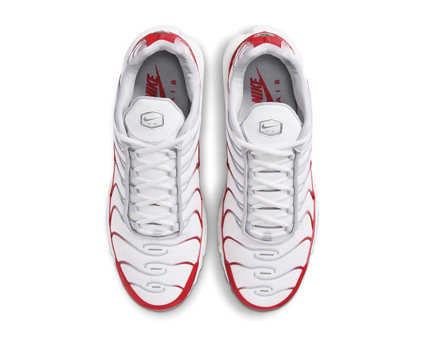 Nike Air Max Plus White University Red Wolf Grey