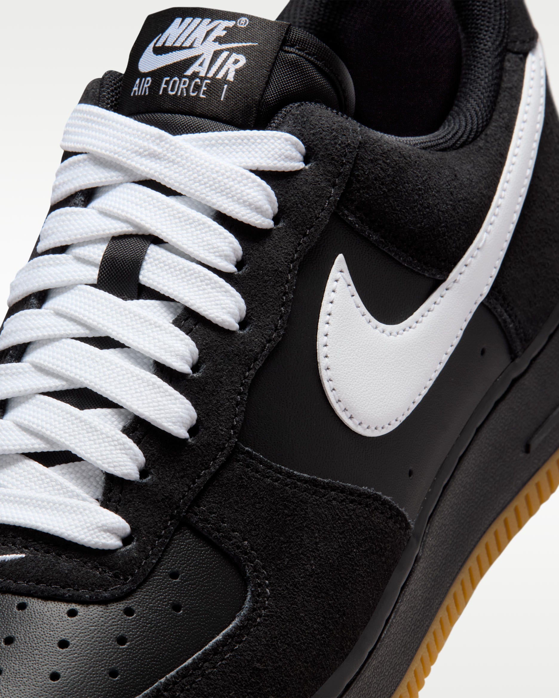 NIKE Air Force 1 LV8 Black/White/Gum (GS)