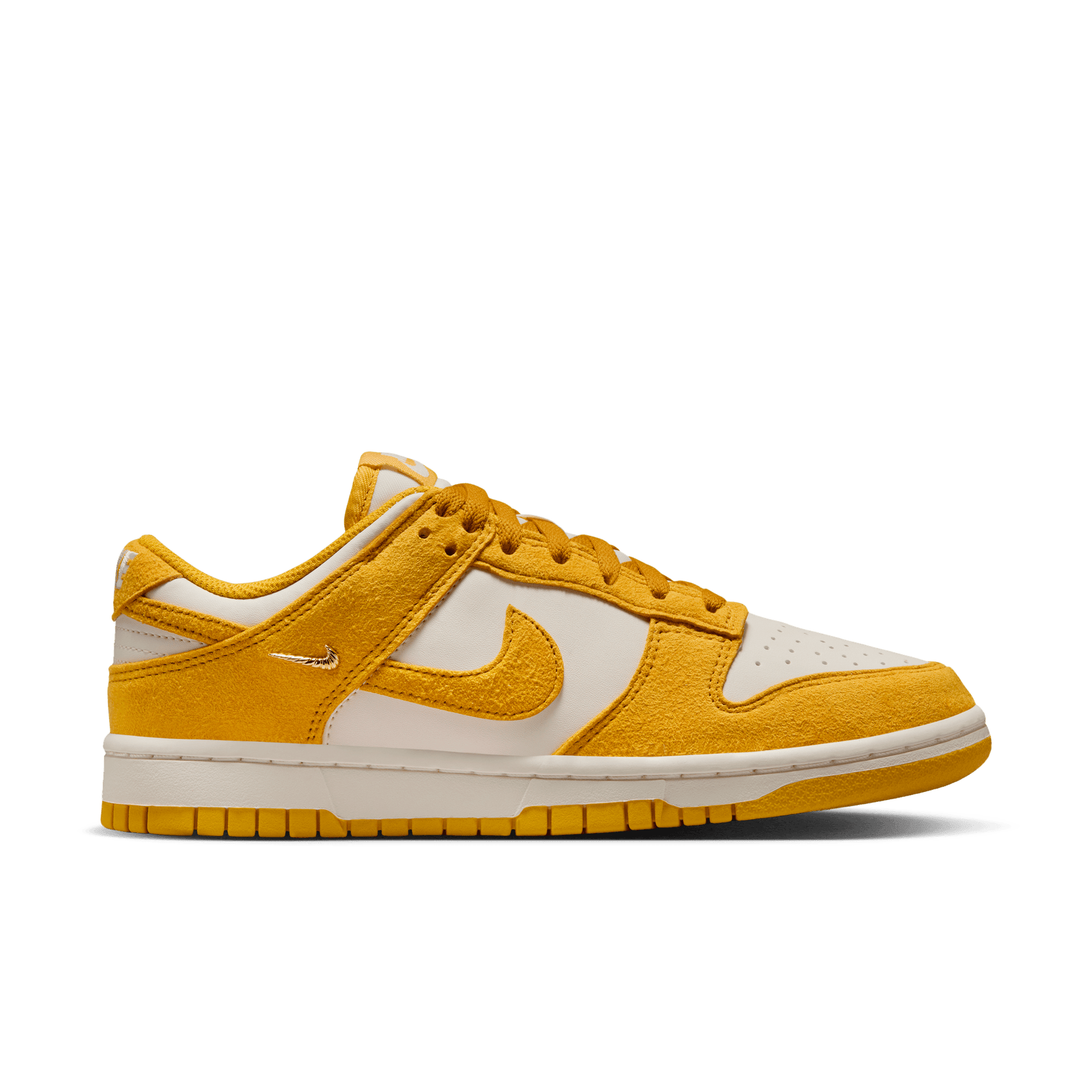 Nike Dunk Low Dark Sulfur Gold Mini Swoosh (Women's)