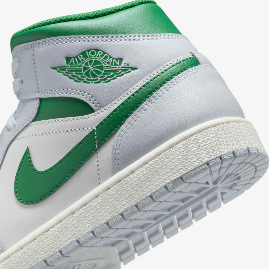 Air Jordan 1 Mid White Pure Platinum Pine Green (GS)