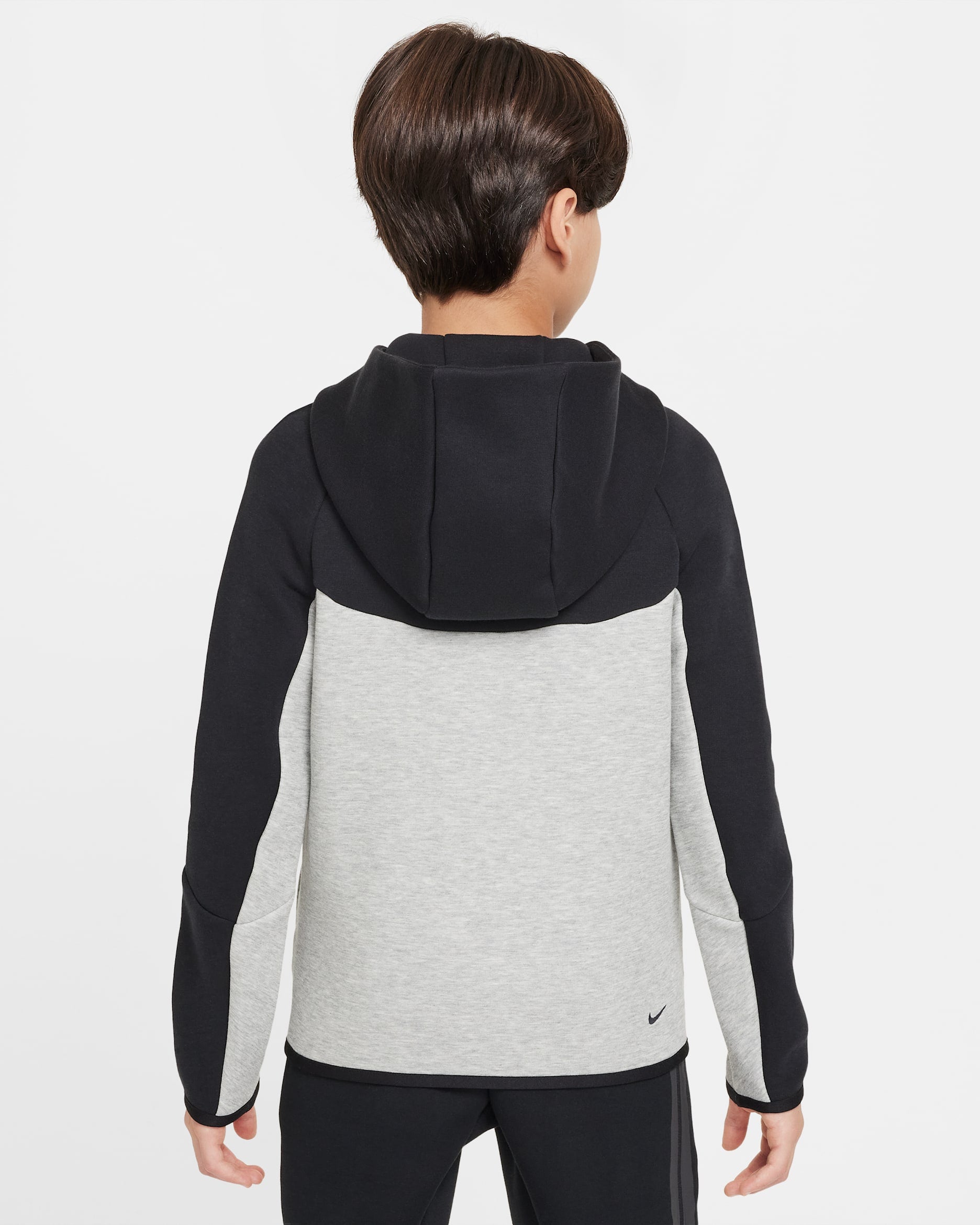 Nike Tech Fleece Zip Hoodie Black/Grey (GS)