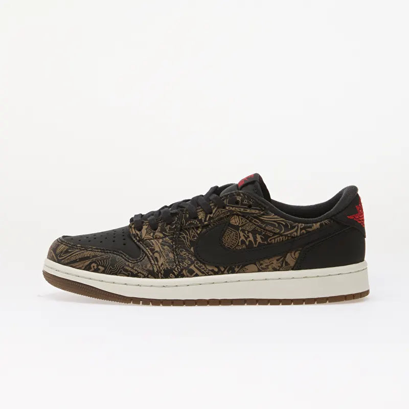 Jordan 1 Retro Low OG Laser Black University Red