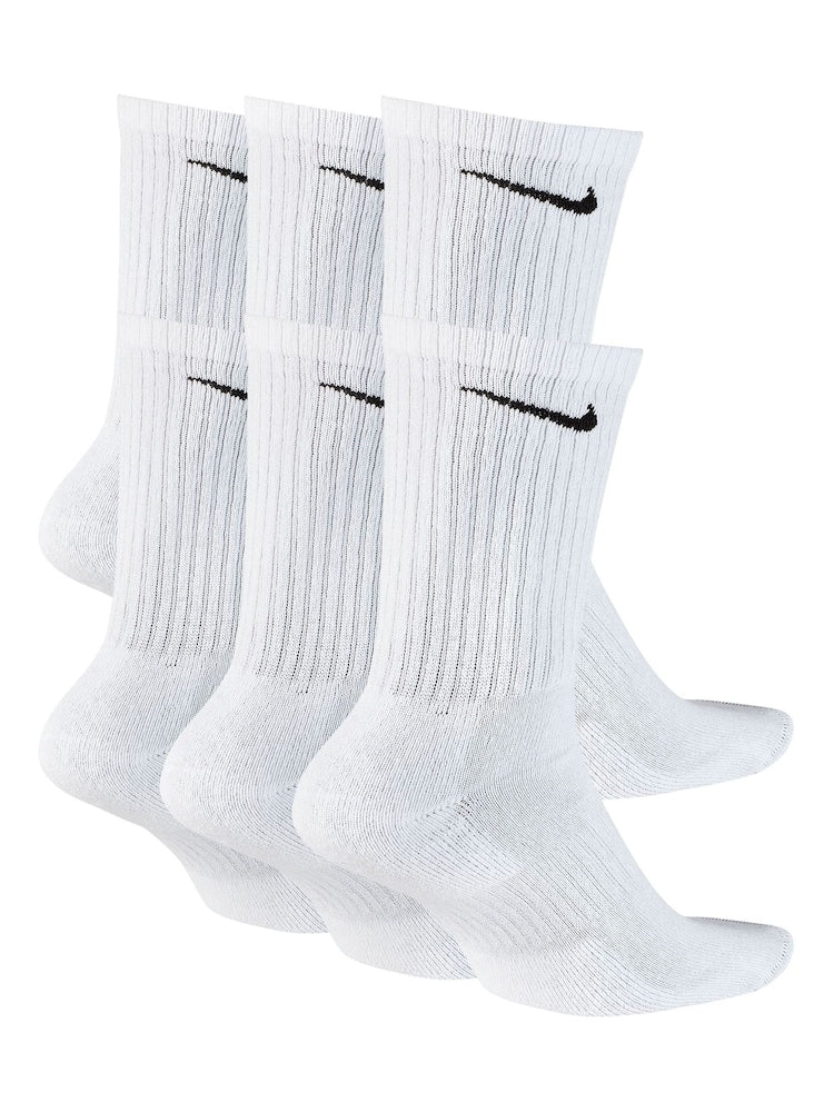 Nike Socks - Everyday Lightweight Crew White 6-PACK