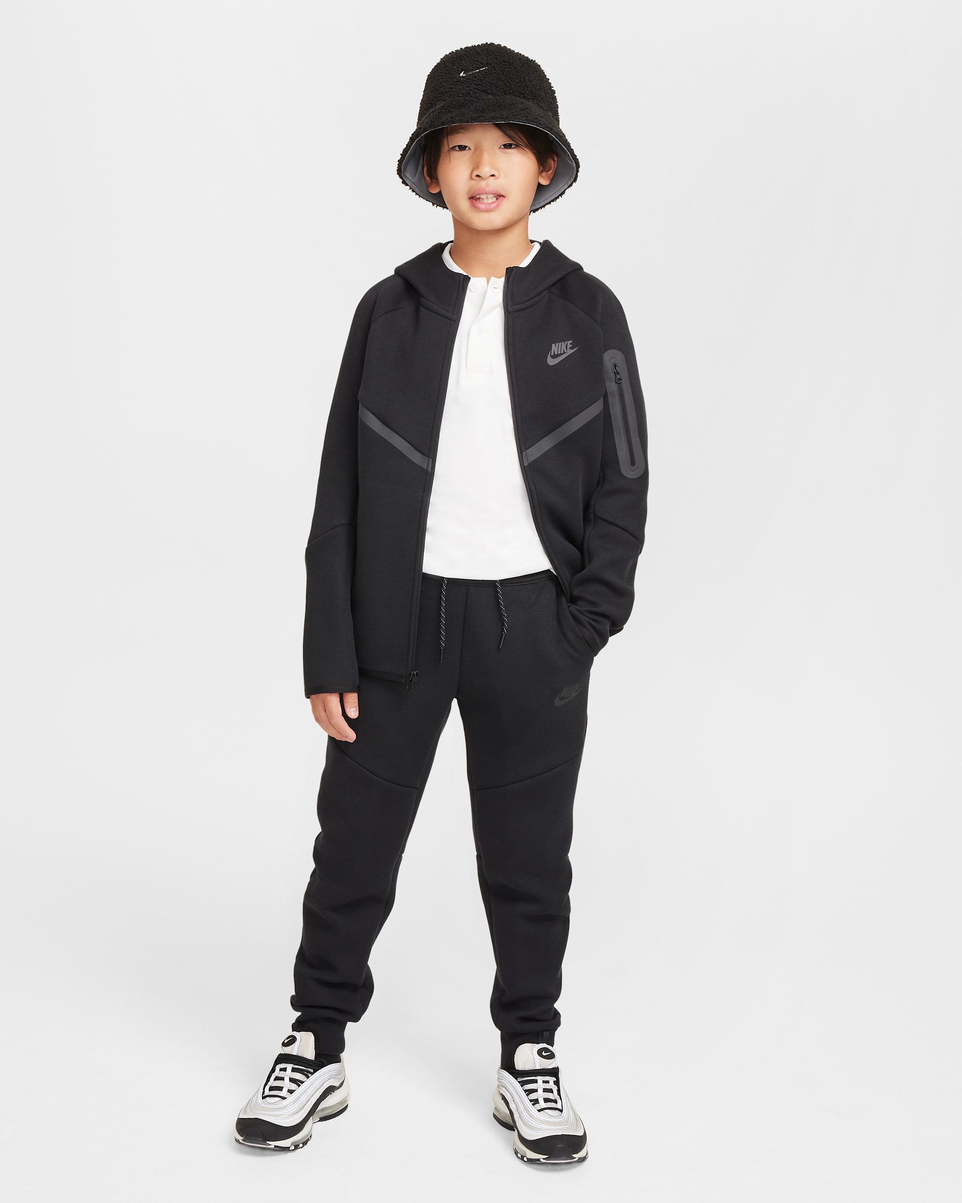 Nike Tech Fleece ZIP Hoodie Black (GS)