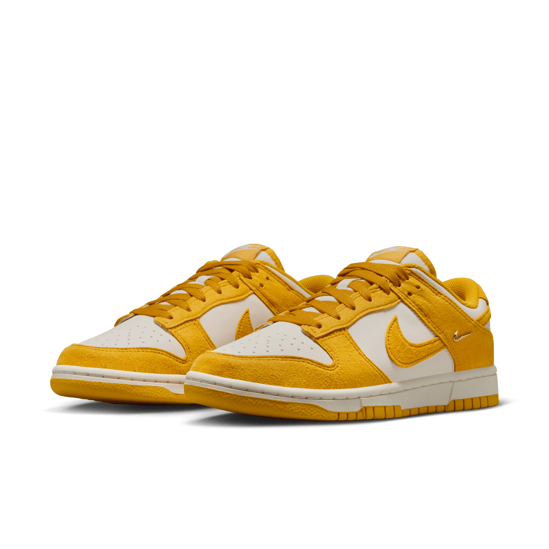 Nike Dunk Low Dark Sulfur Gold Mini Swoosh (Women's)