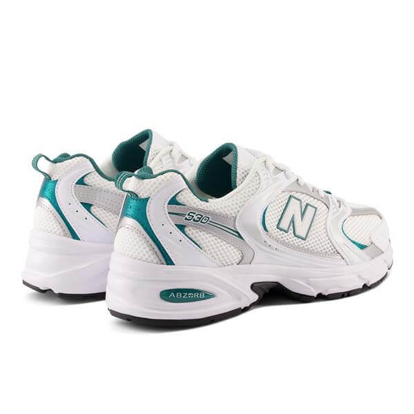 New Balance 530 White Silver Green