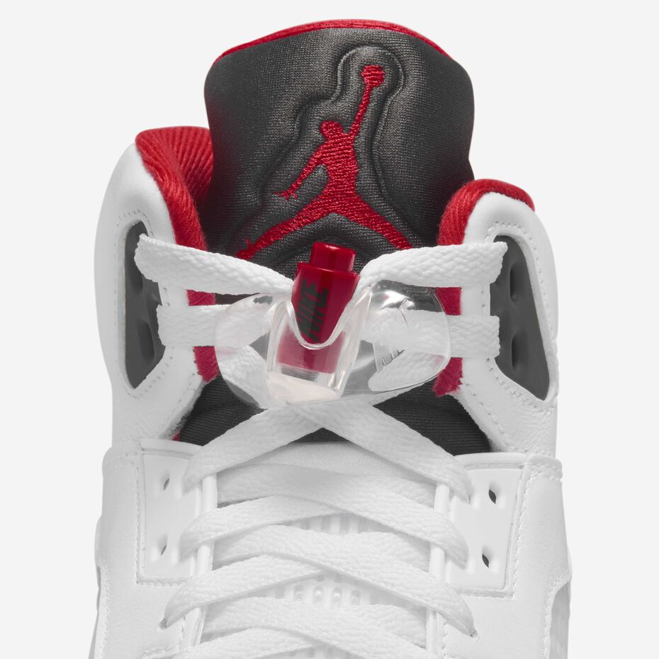 Jordan 5 Retro Fire Red Black Tongue (2025)