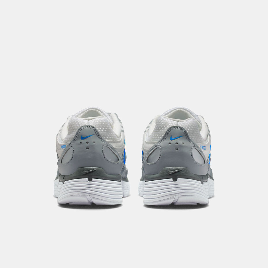 Nike P-6000 White Metallic Silver Blue
