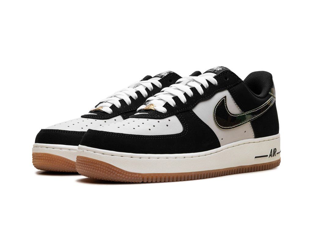 Nike Air Force 1 Low '07 LV8 Black Patent Camo Swoosh