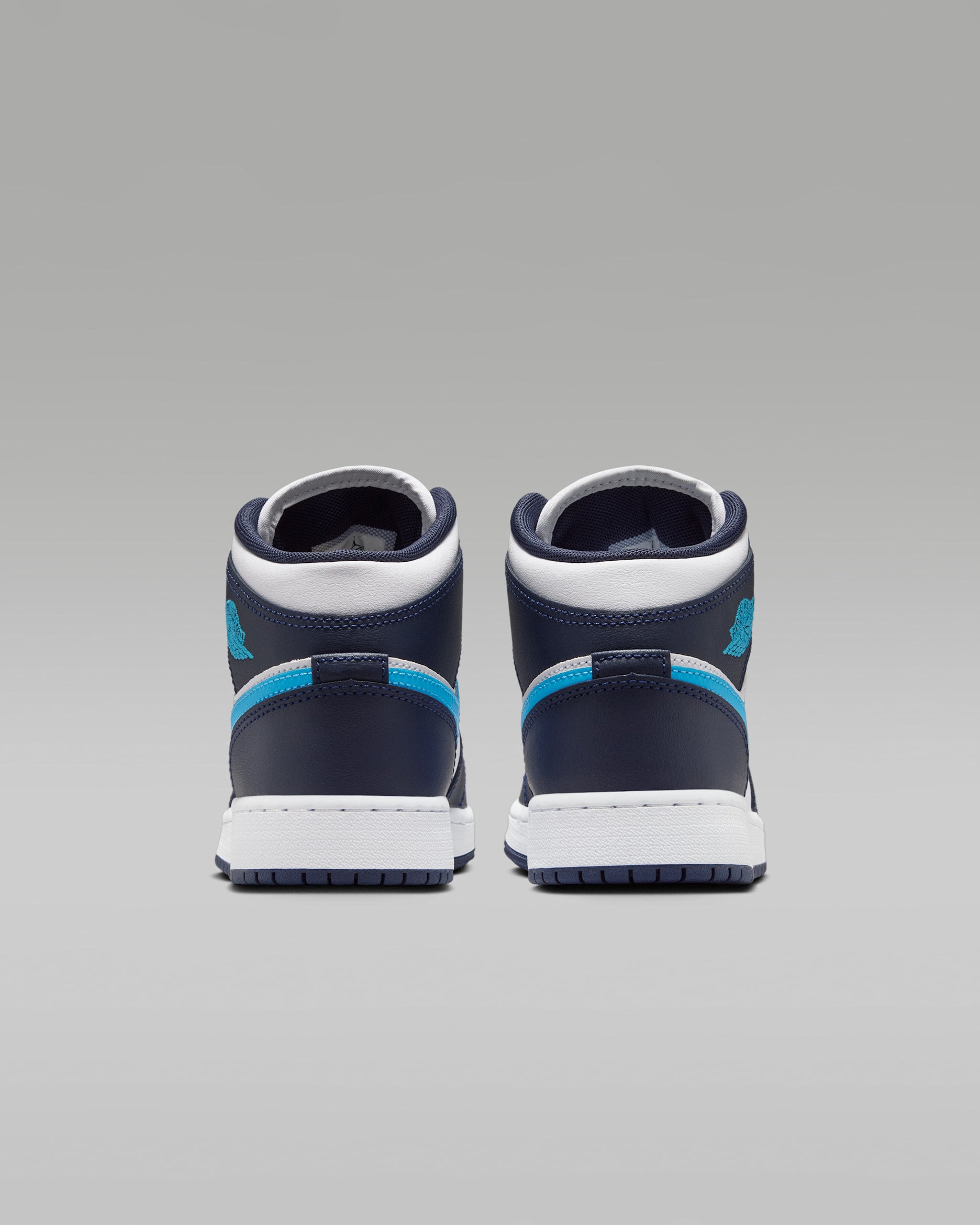 Jordan 1 Mid Obsidian Dark Powder Blue (GS)