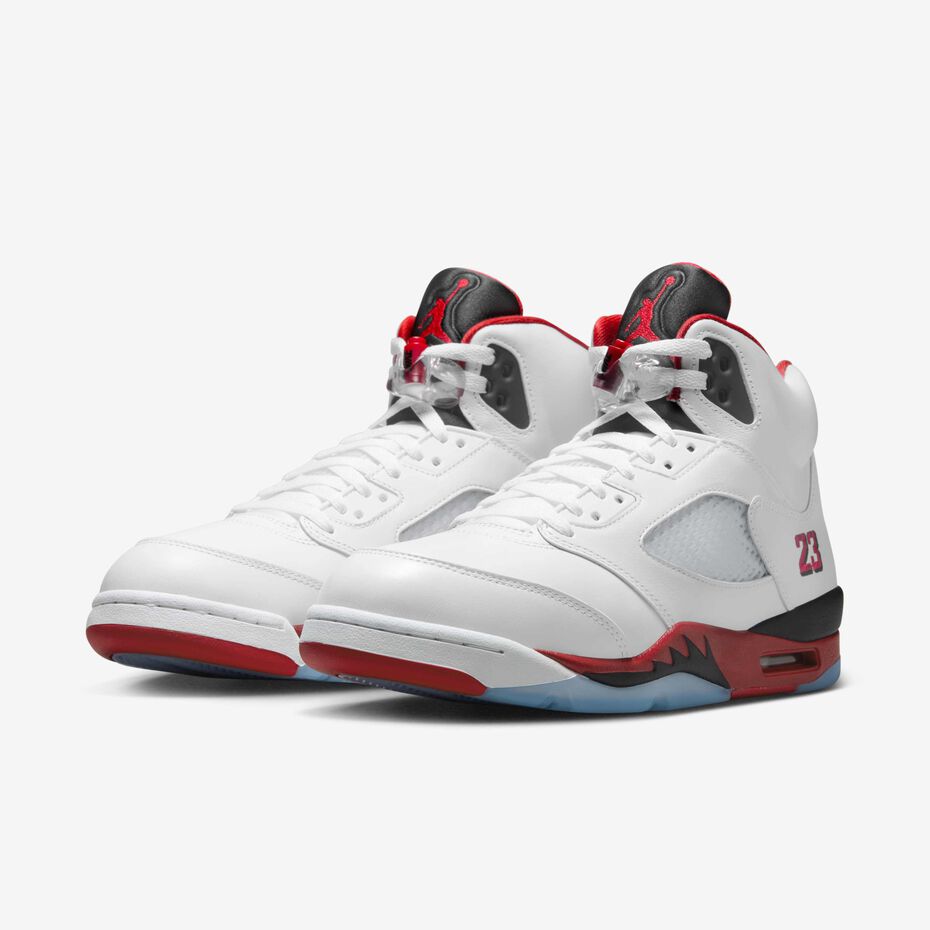 Jordan 5 Retro Fire Red Black Tongue (2025)