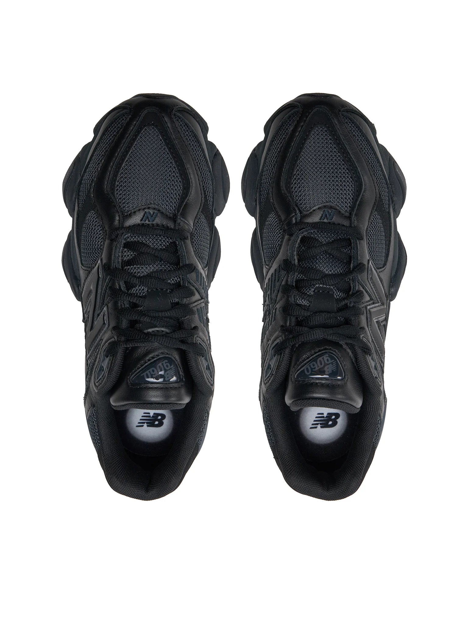 New Balance 9060 Triple Black Leather Men's
