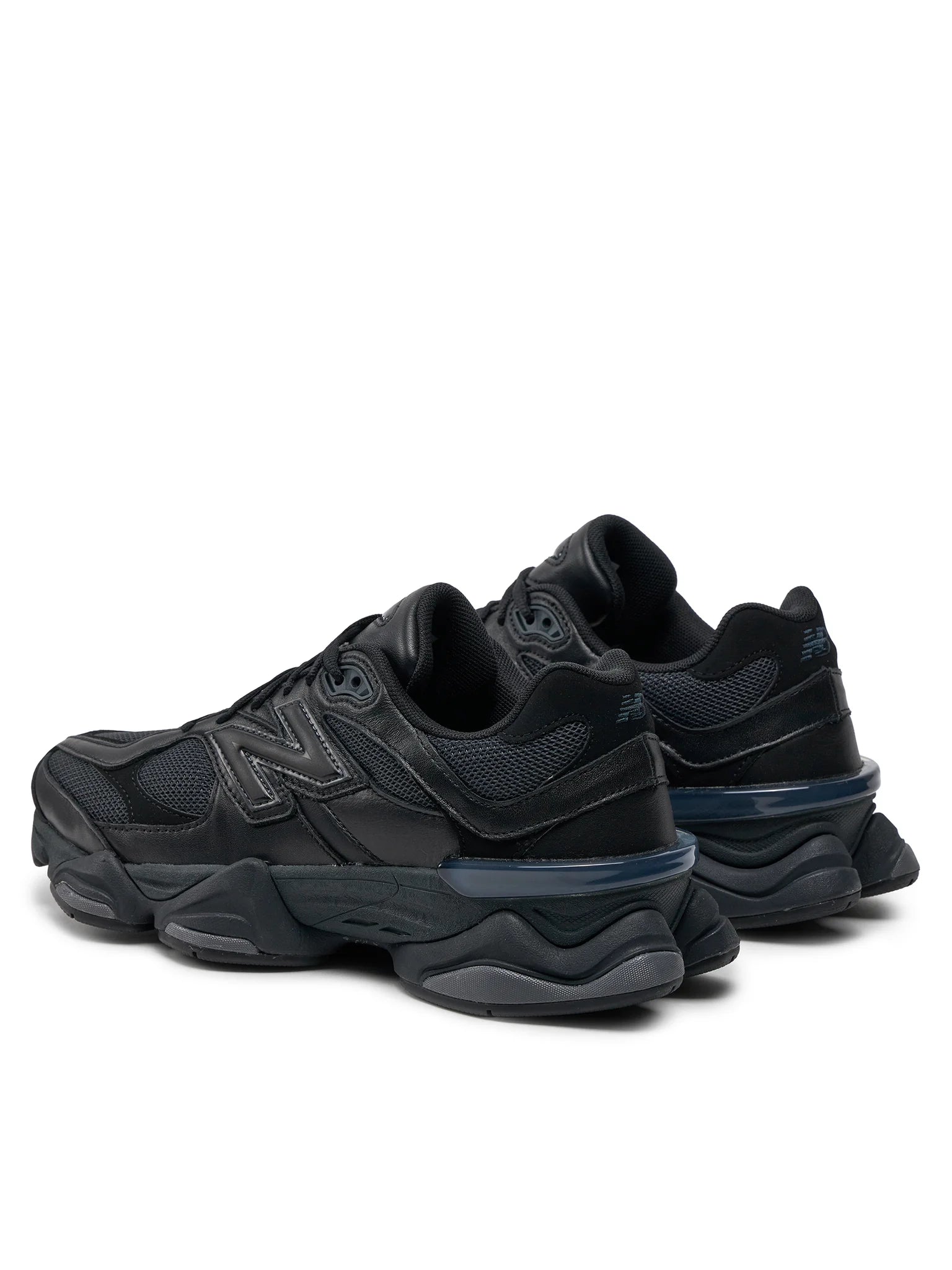 New Balance 9060 Triple Black Leather Men's