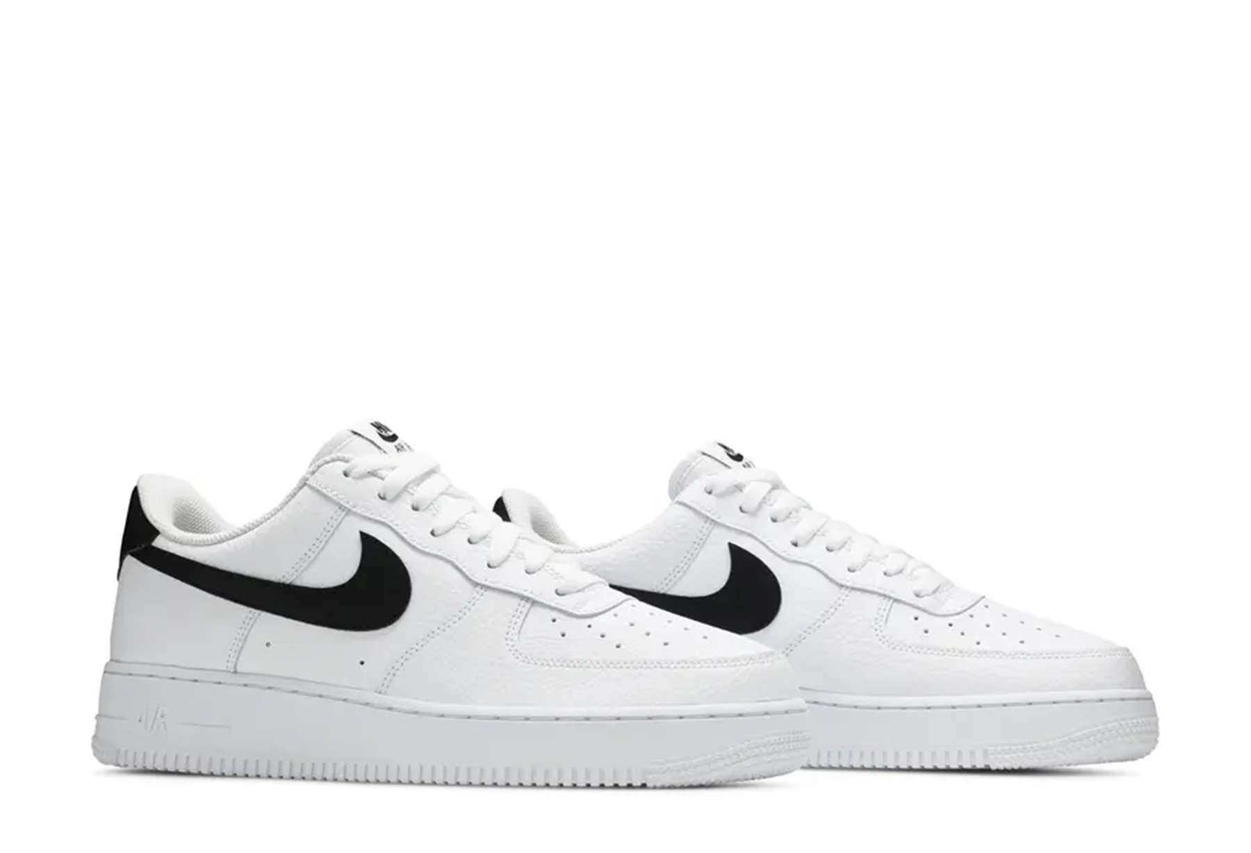 Nike Air Force 1 Low '07 White Black Pebbled Leather