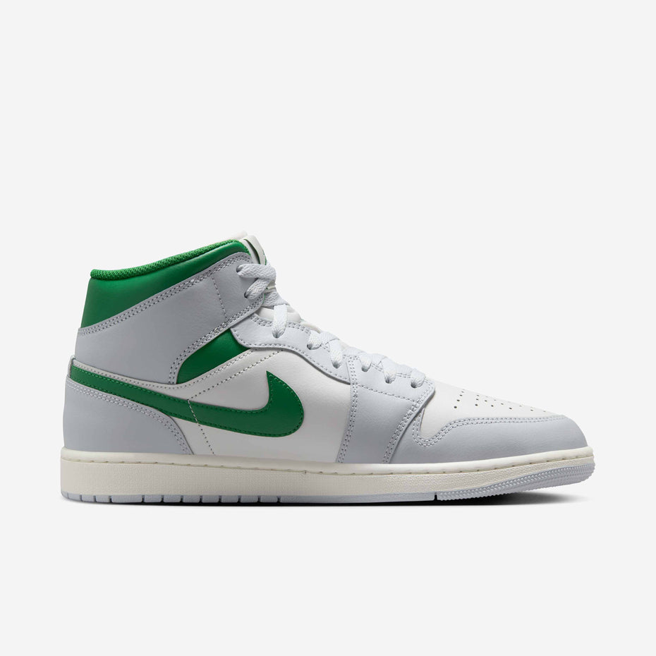 Air Jordan 1 Mid White Pure Platinum Pine Green (GS)