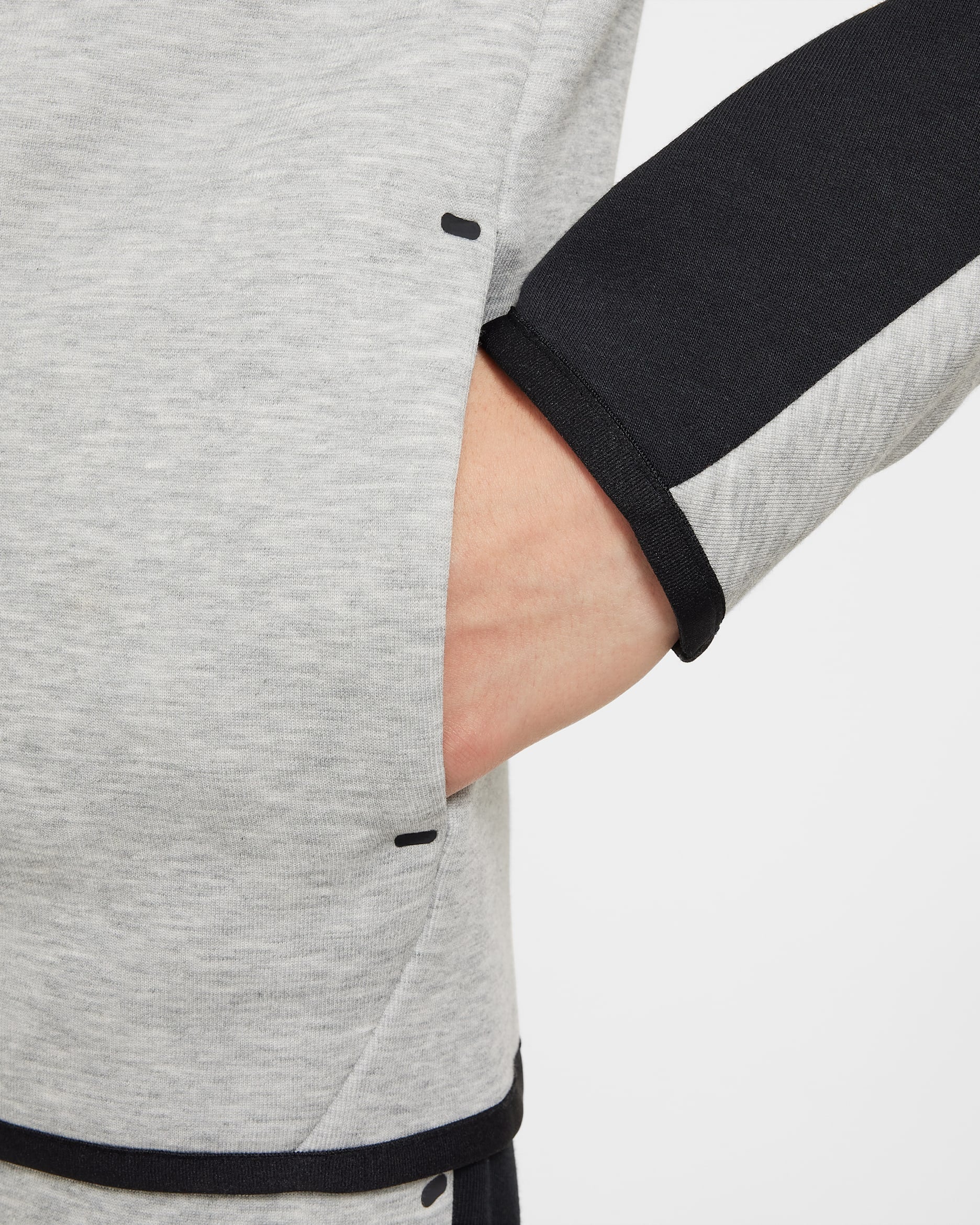 Nike Tech Fleece Zip Hoodie Black/Grey (GS)
