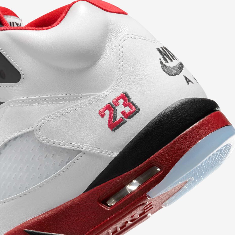 Jordan 5 Retro Fire Red Black Tongue (2025)
